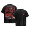Hot Anime Yu-Gi-Oh T-shirt Blue-Eyes White Dragon Y2k Washed Tshirt Oversized T Shirt For Men's Clothing Pure Cotton Tees Tops
