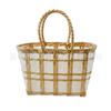 Woven Bag Women's Jelly Bag Hand Basket Fruit Gift Basket Vegetable Basket Bath Basket Plaid Bag