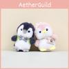 Charming Pink And Dark Grey Penguin Plush Toy Keyring Cute Backpack Accessory