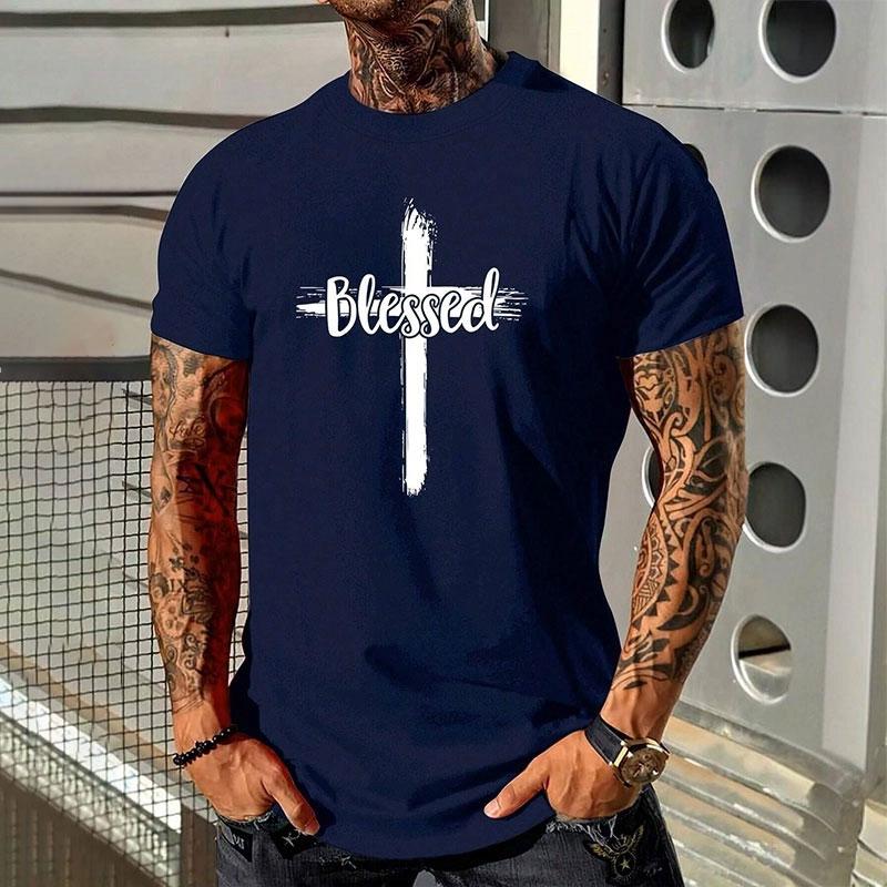 Fashionable and Simple Summer Trend Streetwear Mens Tshirt with Hiphop Style Loose and Breathable Pure Cotton Mens Clothing