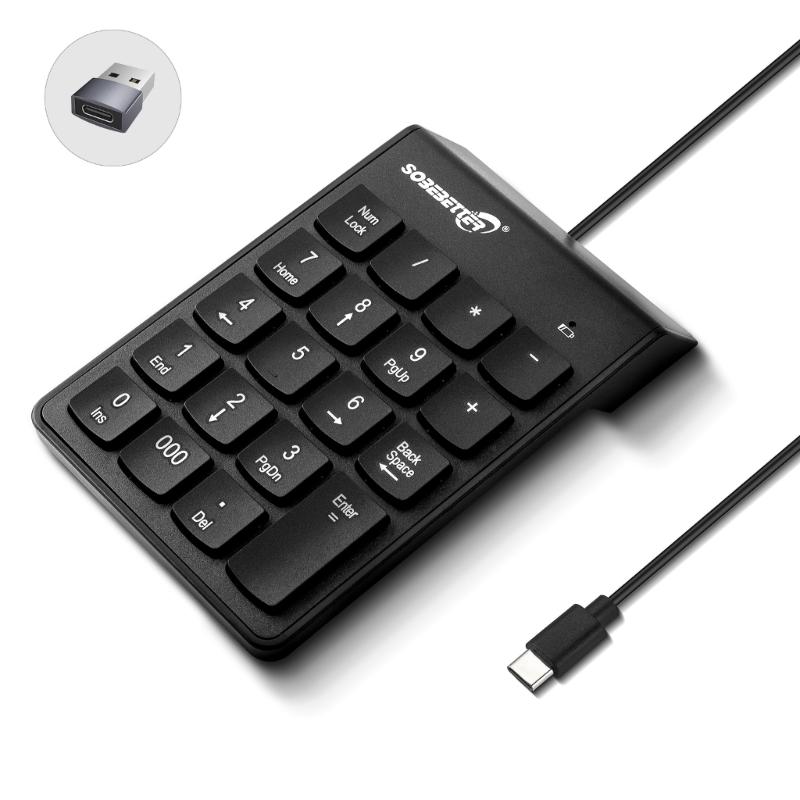 19-клавишная механическая цифровая клавиатура типа C/USB, цифровая клавиатура, подходящая для финансового бизнес-ноутбука, цифровая клавиатура