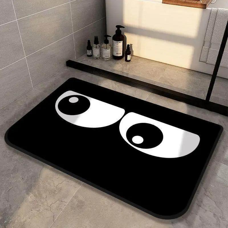VIKAMA Ins Wind Cartoon Big Eyes Carpet Home Bathroom Personalized Trendy Cool Decoration Floor Mat Home Decoration