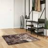Marsa Rug Runner Black 100 x 100 cm Polyester and PVC