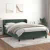3127496 vidaXL Divan Bed and Mattress Dark Green 140x200cm Velvet