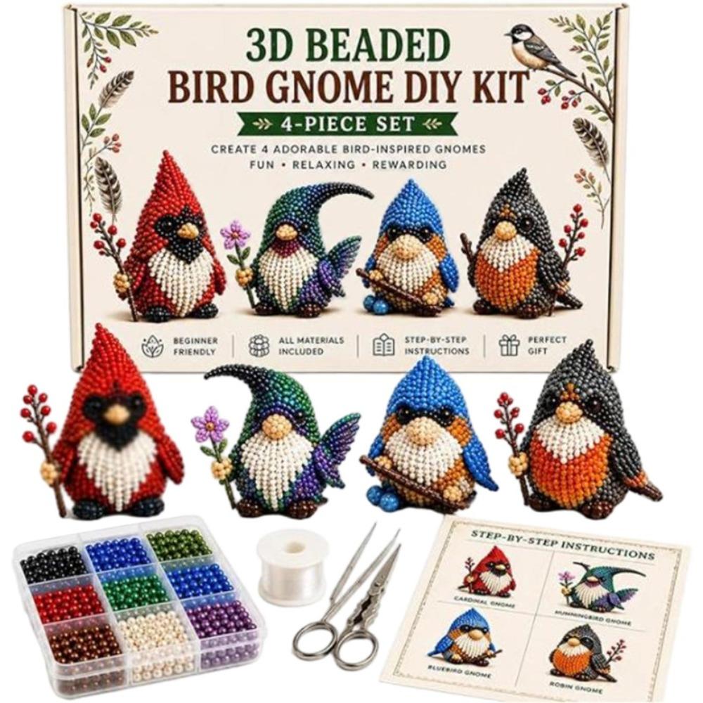 Educational Toy Handmade Bead Art Set Gnome Bead Doll Making Supply  School Project