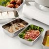 2 шт./компл. подносы для хранения продуктов из нержавеющей стали, прямоугольные подносы для колбасы, лапши, фруктовое блюдо с крышкой, органайзеры для домашней кухни, пищевой контейнер