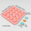 Пористая круглая силиконовая форма для конфет и шоколада с крышкой, DIY форма для фондана, пудинга, кубиков льда, Декор для вечеринки ко Дню святого Валентина, свадебного торта