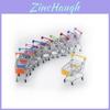 Delightful Mini Metal Shopping Trolley And Multi-functional Basket Toy For Engaging Kids Role Play