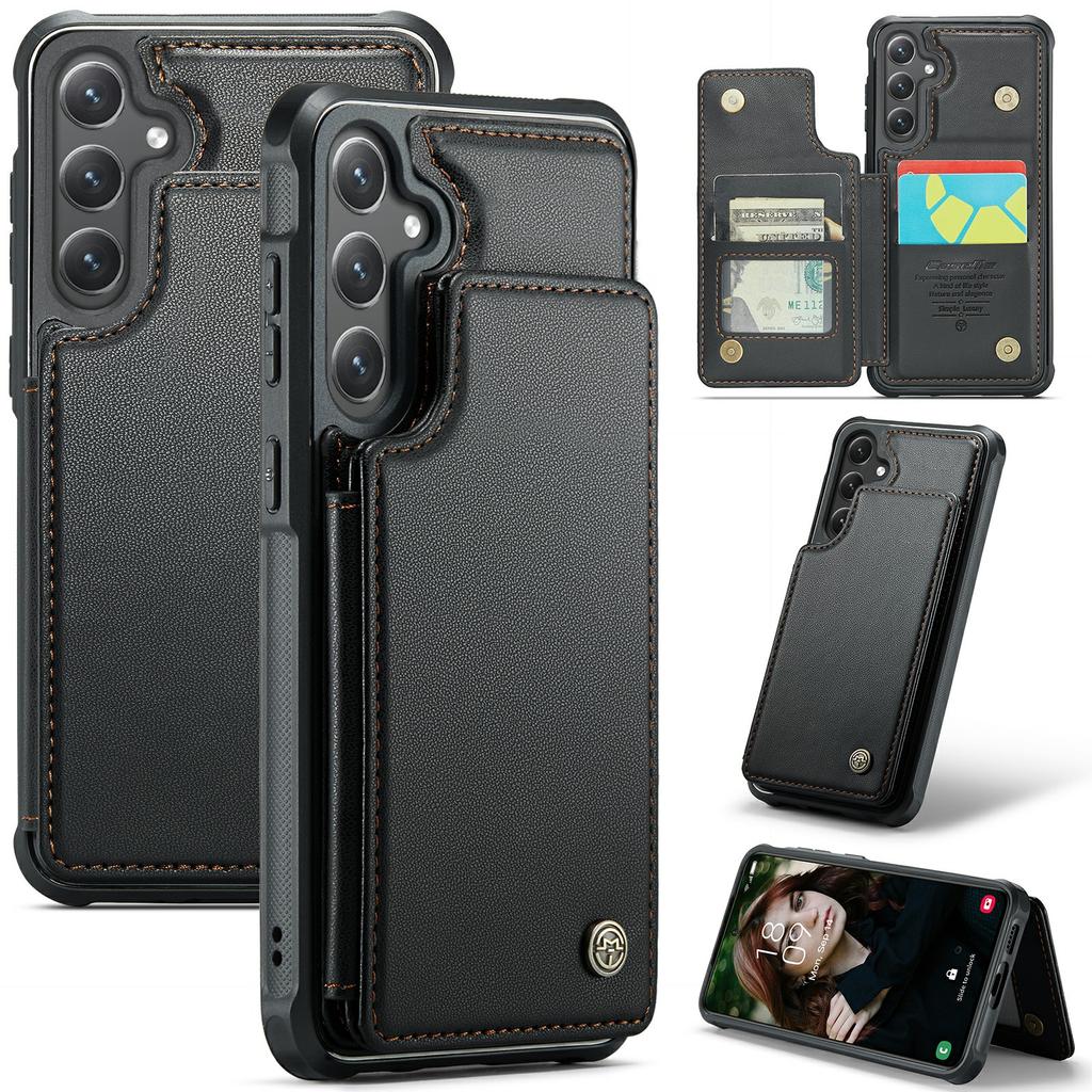 For Samsung Galaxy S24 Phone Case CASEME C22 Leather Back Cover with RFID Blocking Card Slots