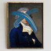 Funny Altered Art Portrait Poster Dark Academia Rococo Print Vintage Pastel Portrait Canvas Painting Bubblegum Baroque Art Print