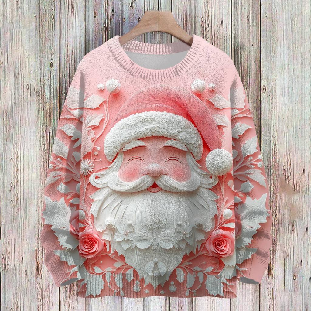 Рождественские толстовки для детей, вязаные свитера для мальчиков и девочек, симпатичные рубашки, осенние свитера с круглым вырезом, топы