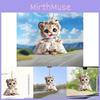 Charming Acrylic Wedding Dress Tiger Pendant For Festive Car Mirror Decoration