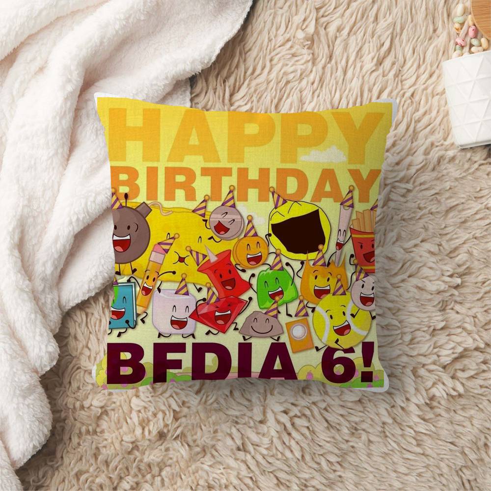 Funny Anime BFDI Cushion Cover Polyester Sofa Cushions Decorative Throw Pillows Home Decoration Pillowcover