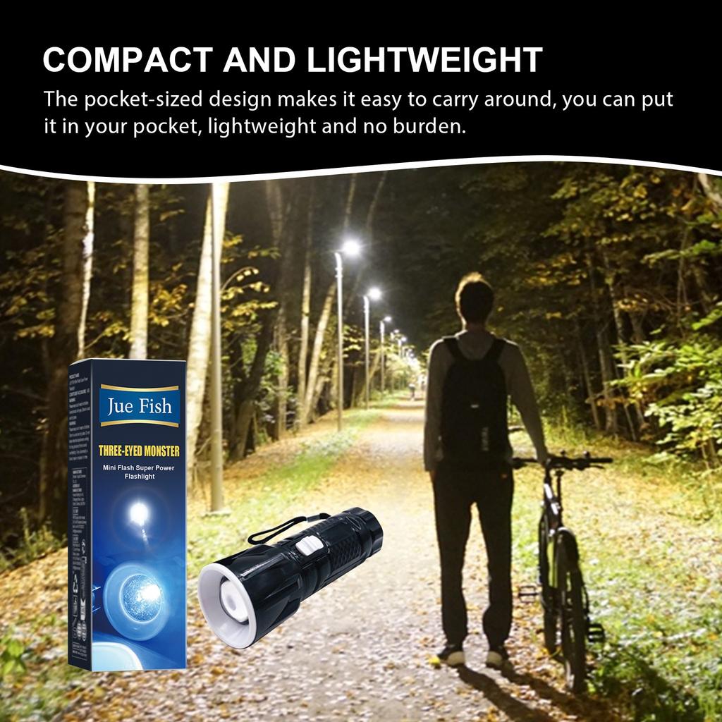 Flash Light Small EDC Flashlight, Super Bright Pocket Light, 1000 Lumens, USB-C Rechargeable, 300 Meter Lighting Range Ip65 Waterproof