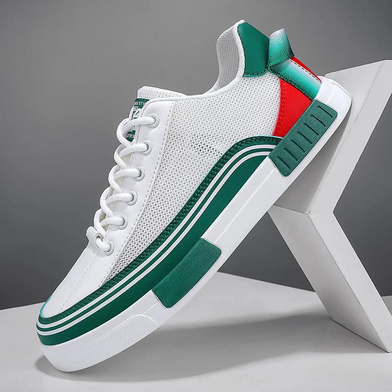 Fashion Casual Shoe For Male Plus Size 38-47 Men Vulcanized Sneakers Shoes Tennis Sports Skateboarding Walking Shoes Hollow Out