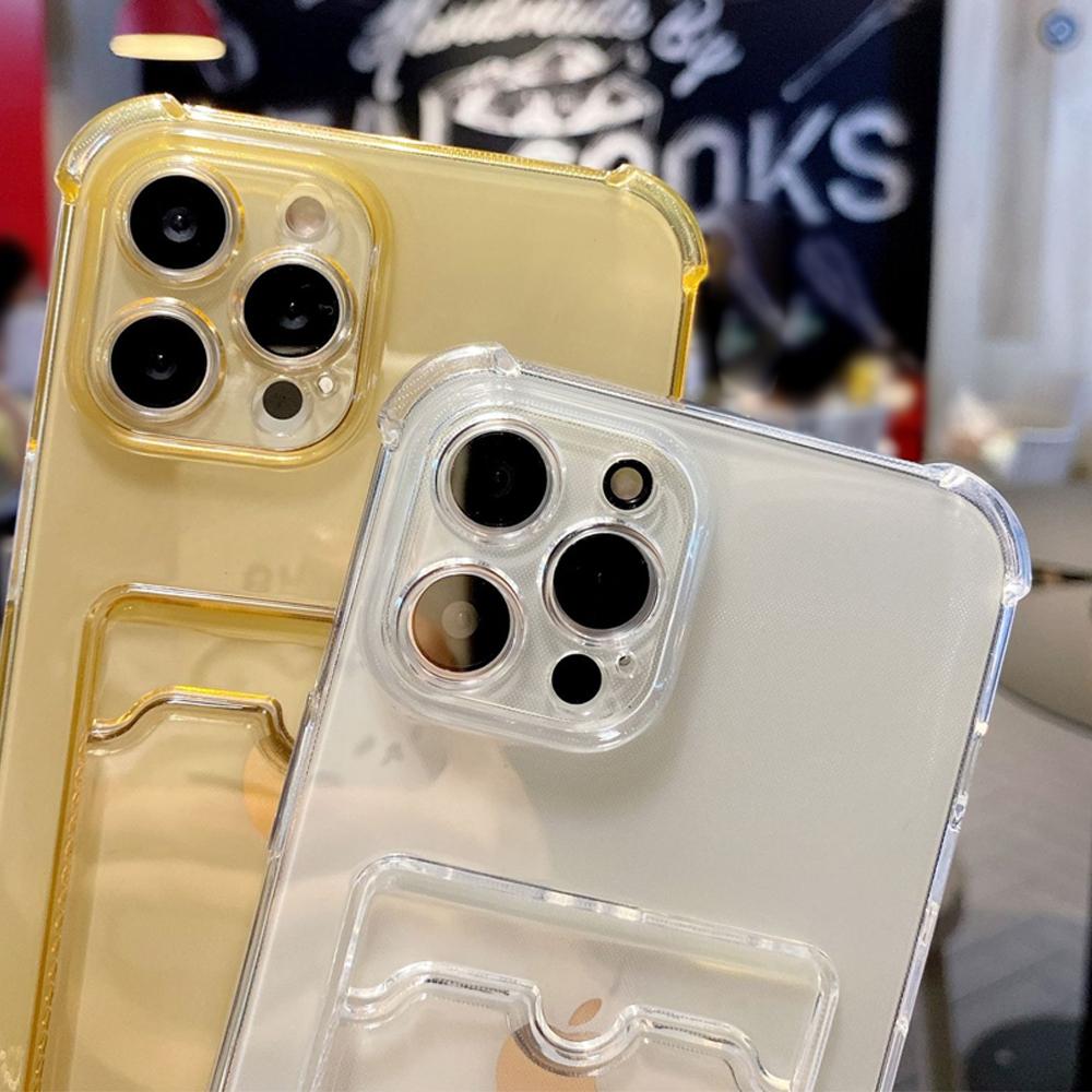Прозрачный противоударный чехол для телефона Iphone 13 12 11 Pro Xs Max Mini Xr 8 7 Plus Se 3 2022 2020 14 Pro Max, чехол с сумкой-держателем для карт