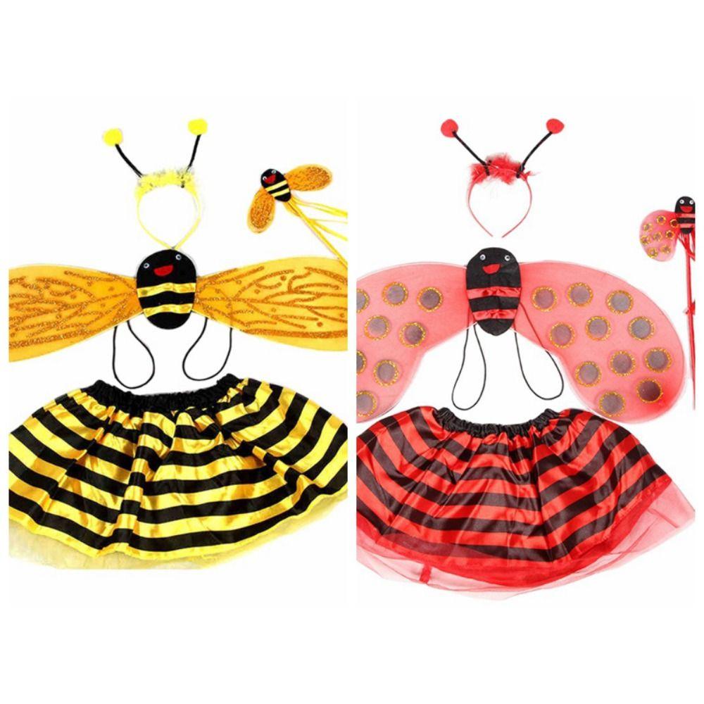 4 шт./компл. палочка Хэллоуин наряд крылья косплей реквизит кавайный костюм маленькой пчелки для девочек