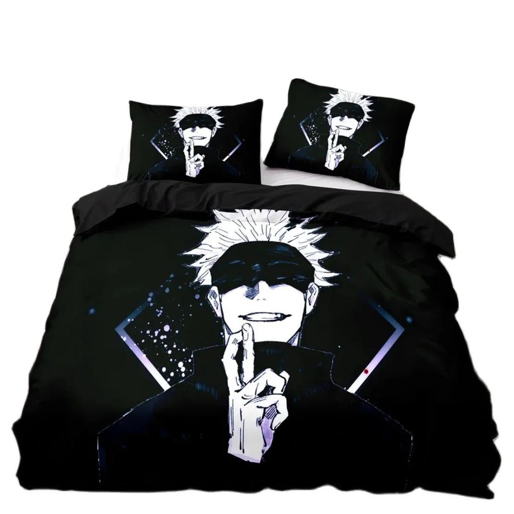 Постельное белье Jujutsu Kaisen Сатору Годжо Аниме Пододеяльник Односпальный Queen King для Подростков Мальчиков Взрослых