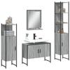 VidaXL Bathroom Cabinet Set 4 Pcs, Vanity Unit with Shelf and Mirror, Toilet Storage Cabinet, 3214362