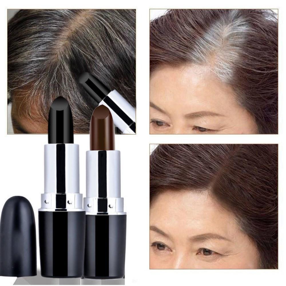 White hair stick, gray hair stick, gray hair cover lipstick, thinning hair rouge