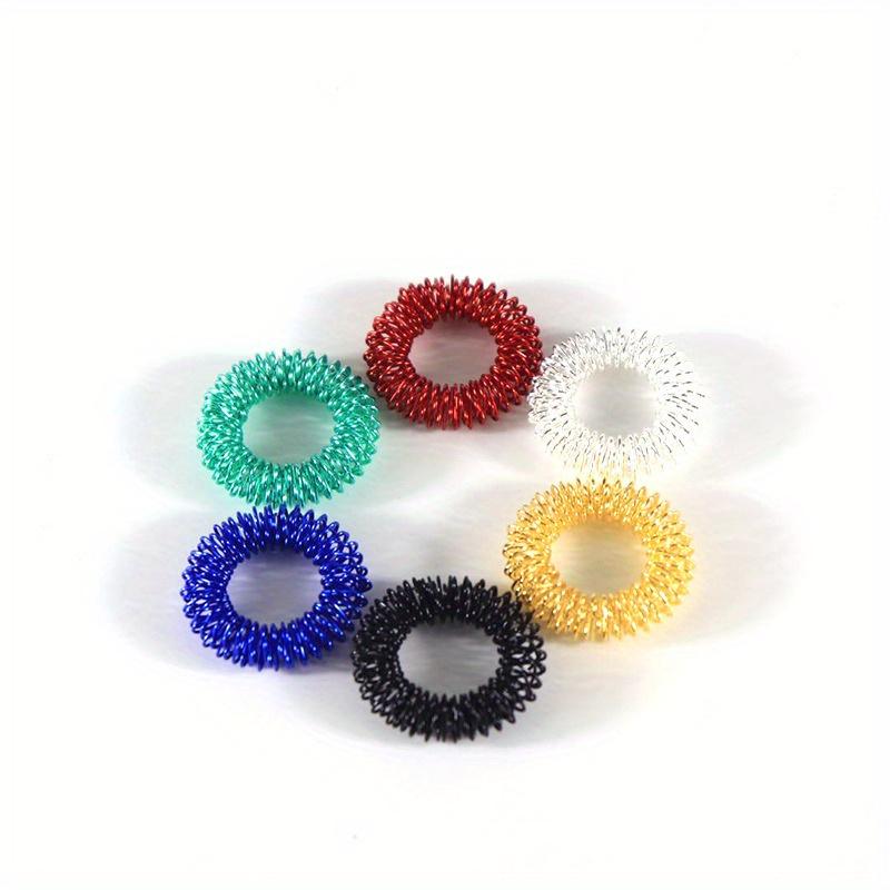 5 шт. Массажер для пальцев, пружинный, колючий, сенсорный, пружинный, кольца для снятия стресса и беспокойства, для похудения