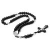 Car Ornament Handmade Rosary Necklace Religious Crucifix Pendant Chain Christian