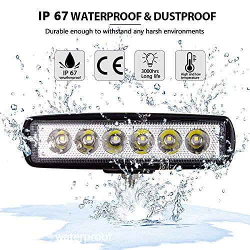 4 шт. 6-дюймовый 18 Вт мини светодиодный рабочий фонарь 12 В 24 В светодиодный светильник узкий угол светодиодный рабочий фонарь IP67 водонепроницаемый светодиодный прожектор 6000 К