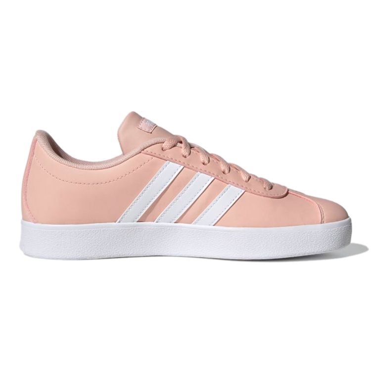 Adidas Vl Court 2.0 Удобные Повседневные Прочные Низкие Детские Кеды для Скейтбординга Розовые Детские Кроссовки GZ7661