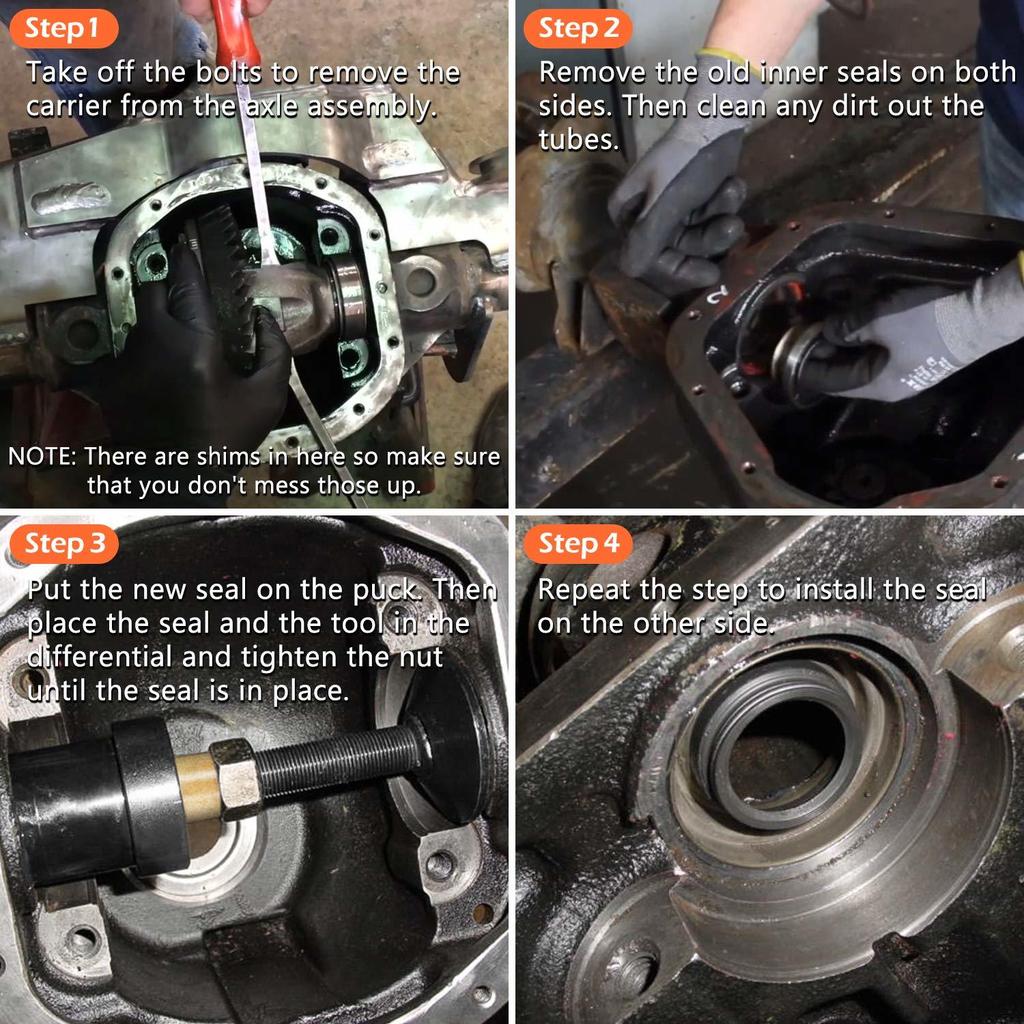 Inner Axle Side Seal Installation Tool Dana 30/44/60 Front Differentials For Jeep Dodge Chevrolet VolvoGMC International Mercury