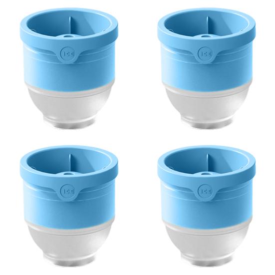 4 шт. Силиконовая форма для ледяных шариков Круглый поднос для кубиков льда Без БФА Легкое извлечение Сферический ледогенератор для виски коктейлей