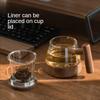 Чашка для фильтрации чая в японском стиле, разделение чая и воды, утолщенное термостойкое стекло, офисная креативная магнитная чашка с деревянной ручкой