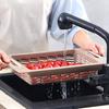 Cutting Board with Strainer Colander Retractable Plastic Board Extended Size Space-Saving with Handle Draining Tray for Kitchen