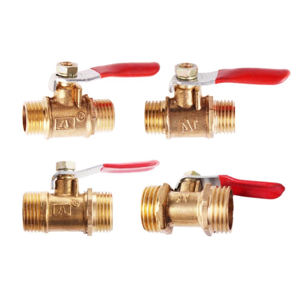 12mm Brass Full Port Hose Connector Pipe Fittings Ball Valve Pipe Male to Male Thread Switch