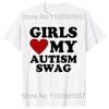 Girls Love My Autism Swag Смешные подарки для мальчиков-аутистов Осведомленность Футболки Графическая уличная одежда Идеи подарков с коротким рукавом Футболка для мужчин