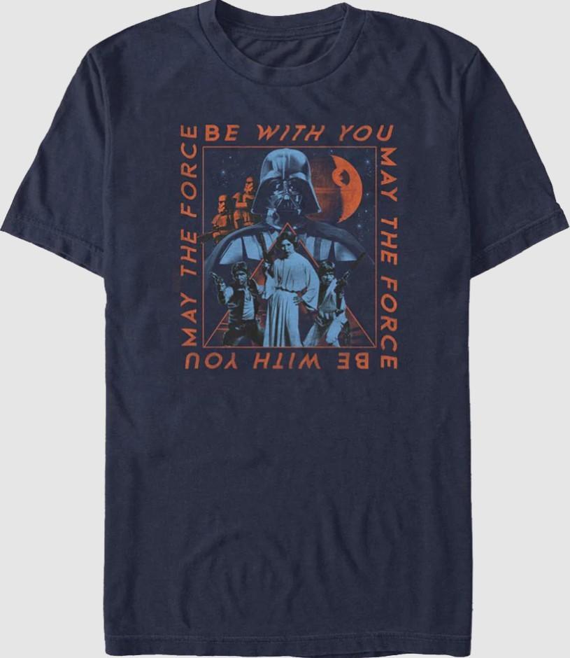 Винтажная футболка Star Wars «Да пребудет с тобой Сила» Размеры S-5XL Унисекс