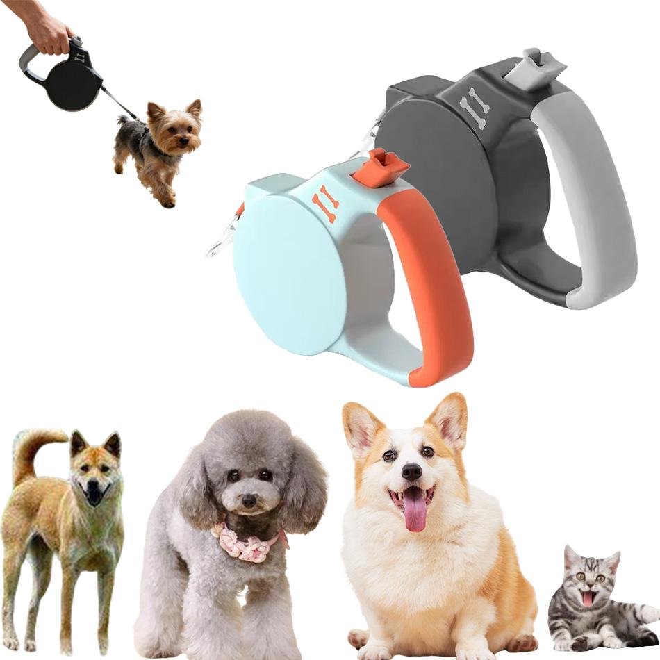 Dog Leash for Small Dogs Cat Automatic Retractable Durable Nylon Lead Puppy Outdoor Travel Walking Hiking Traction Rope 3m