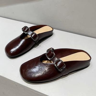 Модные женские туфли-шлепанцы с открытой пяткой, мюли, женские сандалии, лето 2025, кроссовки, повседневные уютные домашние тапочки для ходьбы, zapatos mujer