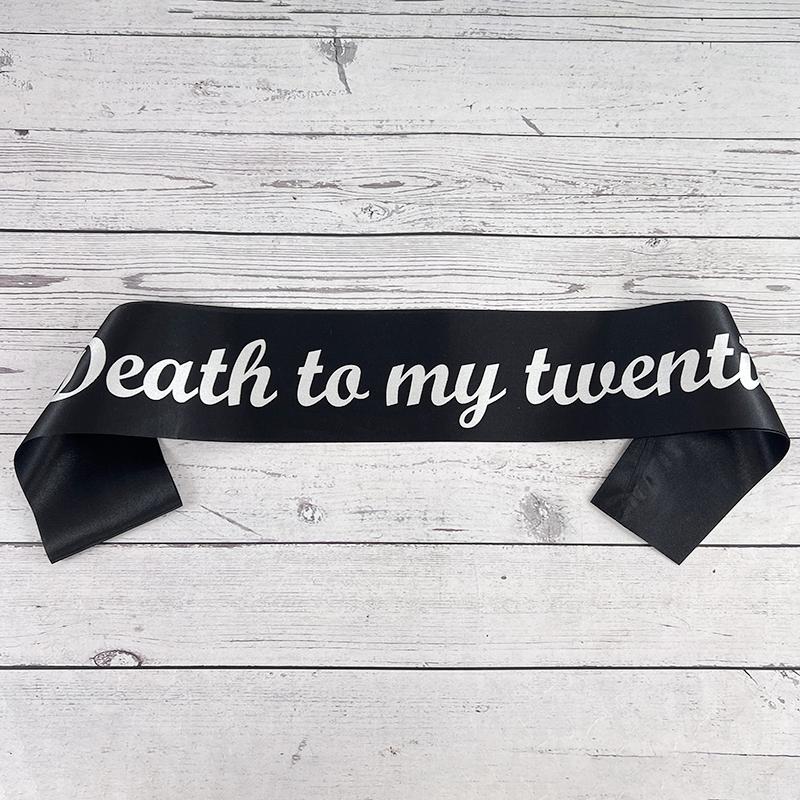 Украшение на 30-й день рождения Реквизит для фотобудки Смерть моим двадцатилетиям Покойся с миром Моя юность Товары для вечеринки по случаю дня рождения для взрослых Смерть моим двадцатилетиям
