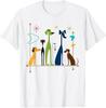 Retro Mid-Century Modern Dogs 50s 60s Style T-Shirt