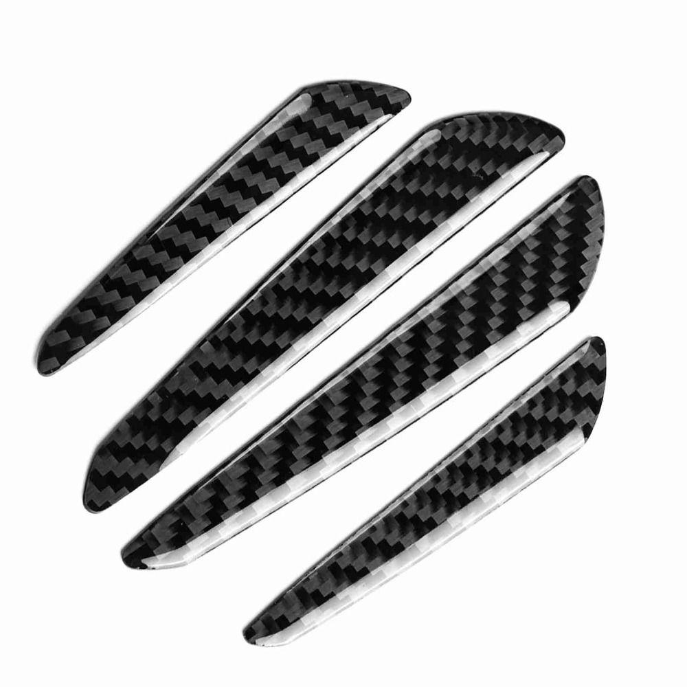 4pcs Anti-Scratch Bumper Guards Carbon Fiber Door Edge Guard Universal Car Door Protector Auto Door