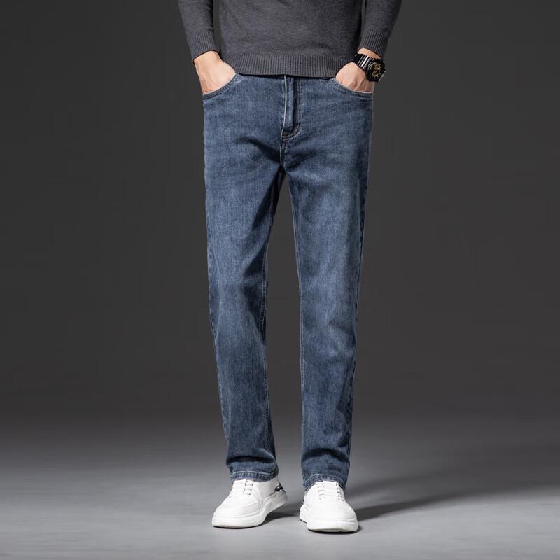 YILITENG Men's Casual Straight-Leg Jeans YTMSDKY6224H