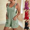 2024 Summer Casual Fashion Women's Suspender Shorts Jumpsuit
