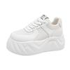 Fashion 7CM Women Leather Chunky Sneakers Spring Autumn Platform Casual Shoes Lace-up Breathable Sports Shoes Woman Vulcanized Shoes