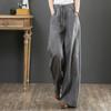 Женские весенние однотонные повседневные брюки в стиле ретро с высокой талией, свободные прямые широкие брюки