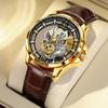 Men Watch Skeleton Quartz Wristwatch Skeleton Retro Man Watch Clock Watches