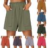 Шорты для женщин однотонные повседневные летние свободные шорты с завязками на карманах
