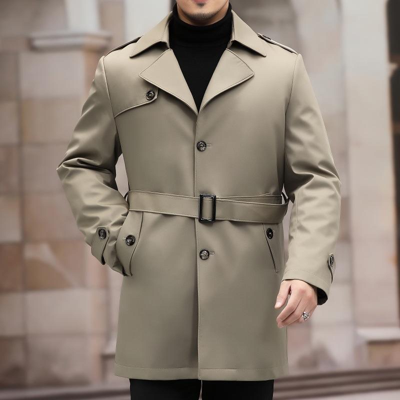 Зимний новый пуховик мужской съемный пуховик ветровка средней длины костюм воротник теплое пальто среднего возраста