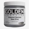 Golden : Heavy Body Acrylic Paint : 236ml : Stainless Steel Fine Iridescent