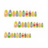 Rainbow Gradient Three-dimensional Mushroom Daisy Almond Wearable Nail Forest Fairy Tale Jelly Fluid Embossed Glue Fake Nails