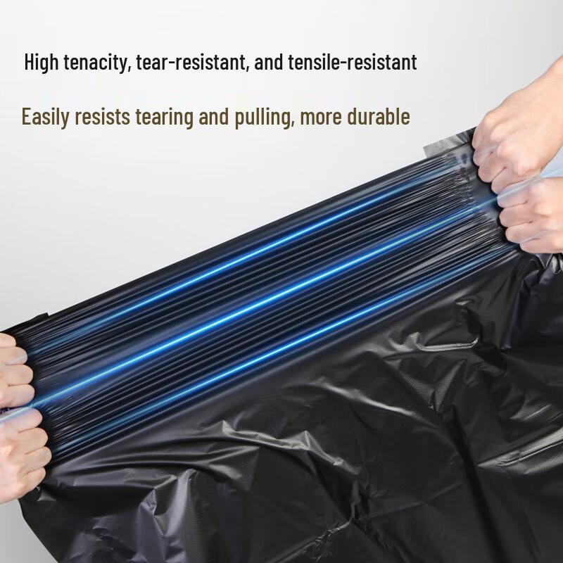 Sushih Disposable Black Flat-Top Commercial Trash Bags